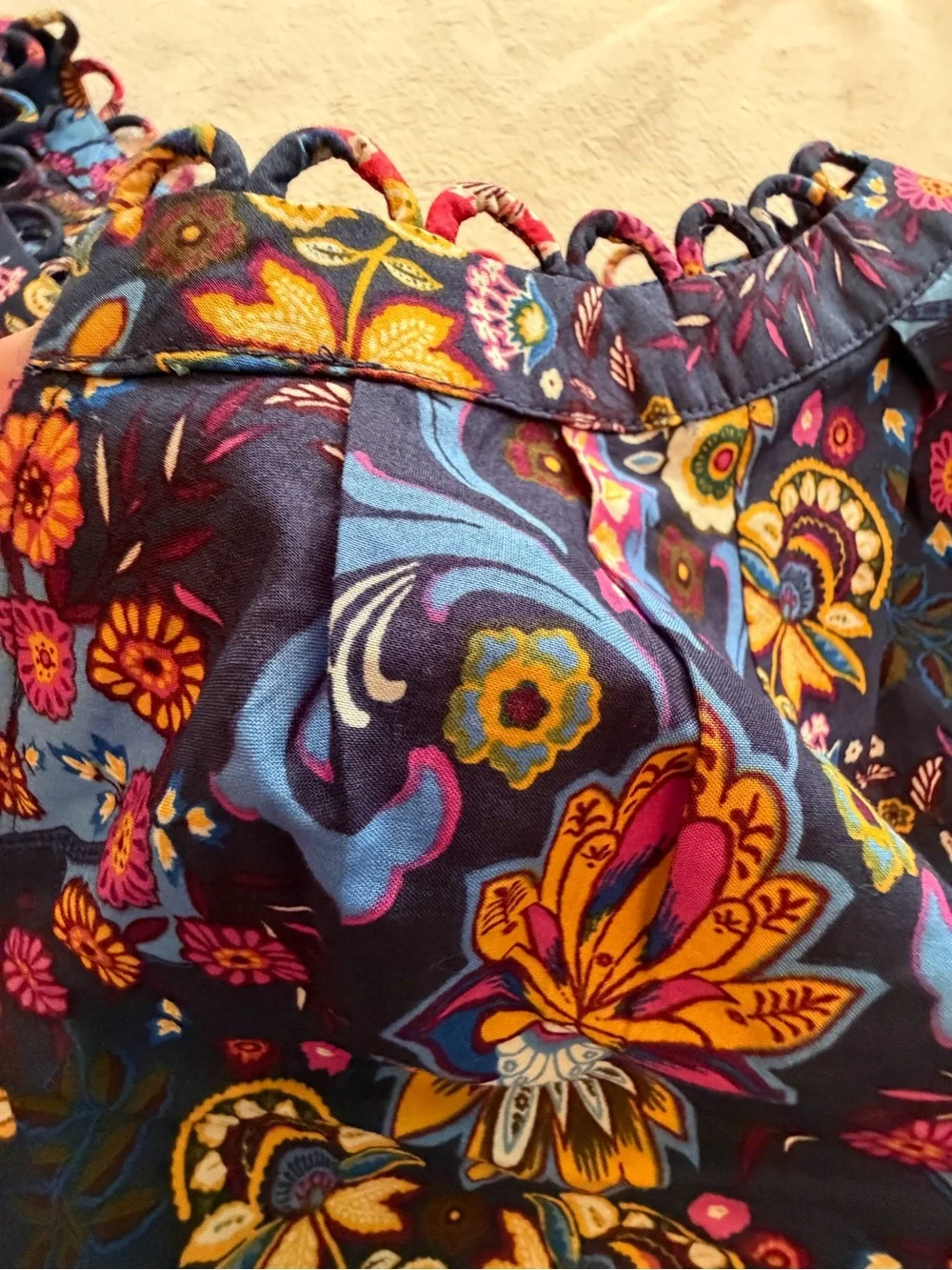 NWOT! Talbots Gorgeous Floral Peasant style Top with special details